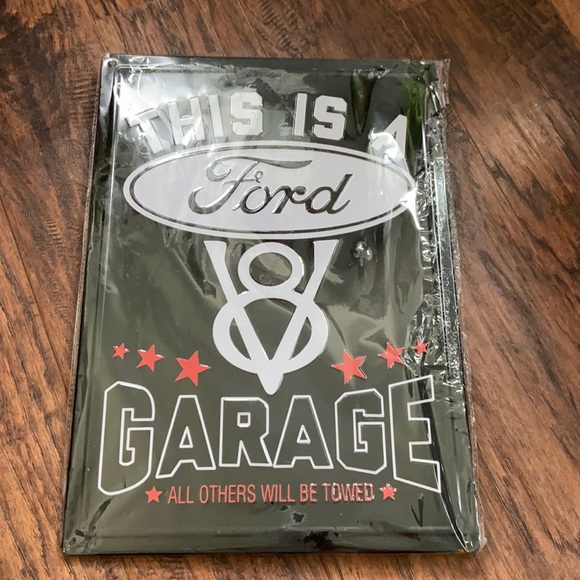 “This Is A V8 FORD Garage” Sign 12 1/2 x 16 - Picture 6 of 6